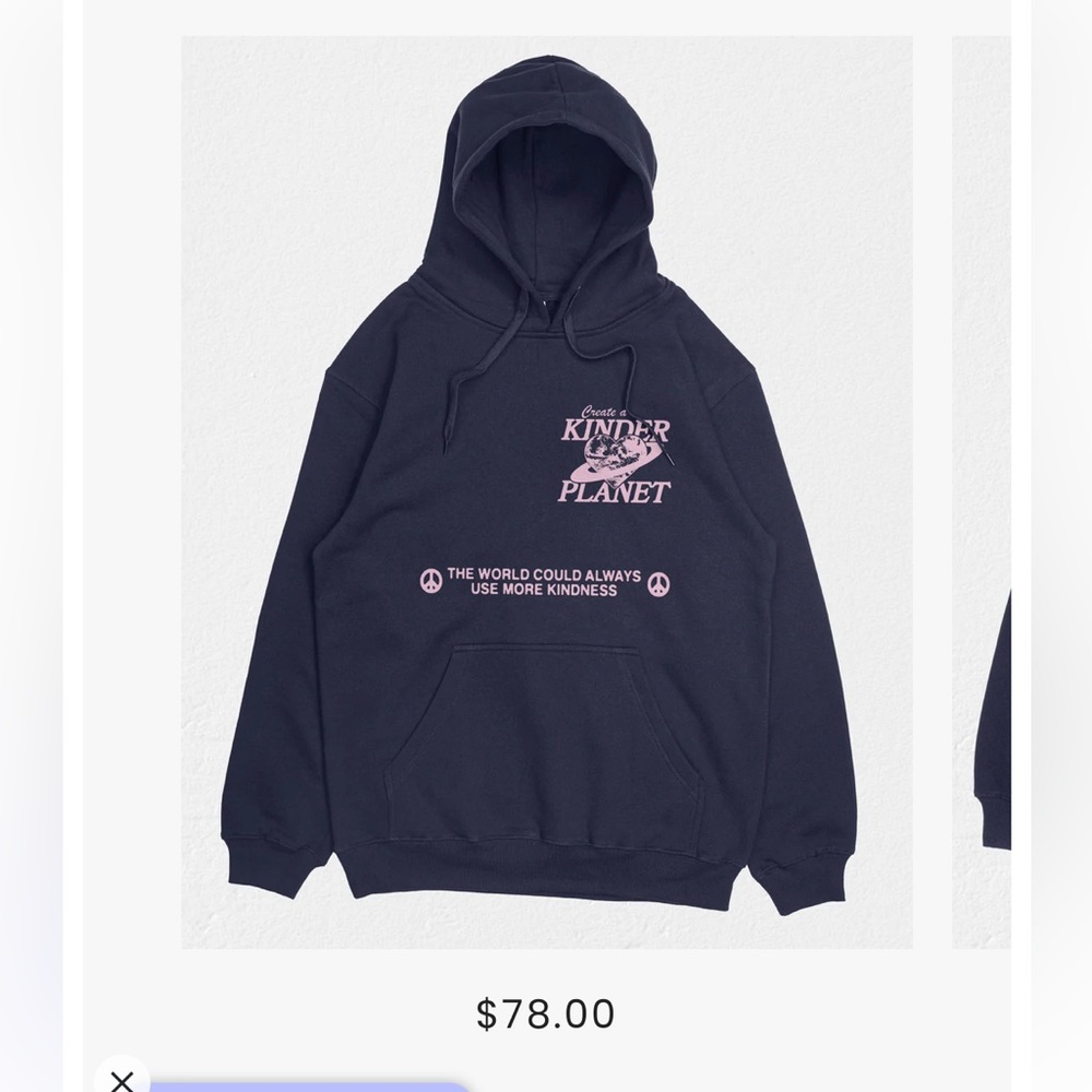 Kinder planet hoodie navy